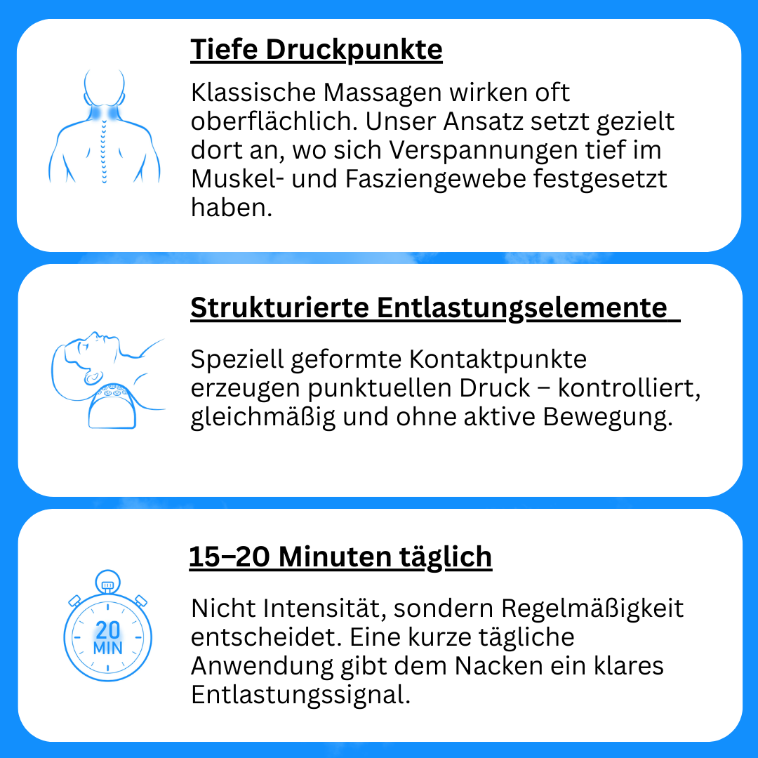 Nackenschmerzen gezielt lösen durch Druckpunktentlassung– auch wenn sie bis in den Kopf ziehen